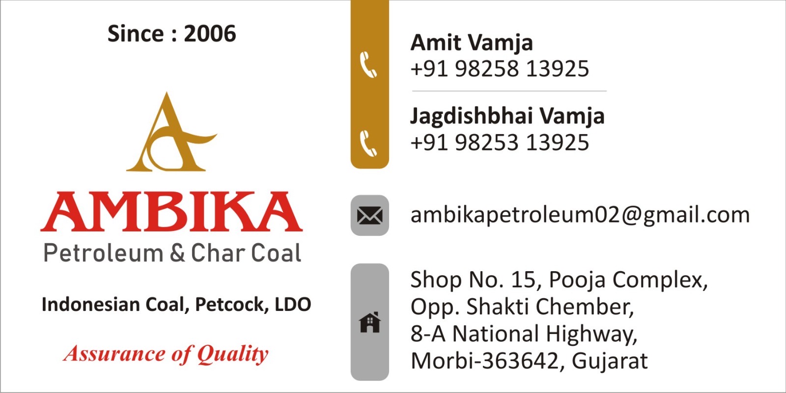 AMBIKA PETROLEUM AND CHARCOAL